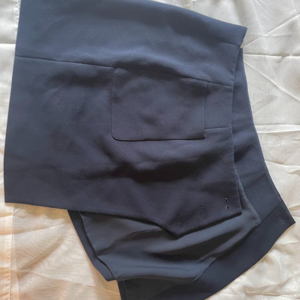 Navy Blue Wrap Mini Skirt - Picture 10 of 10